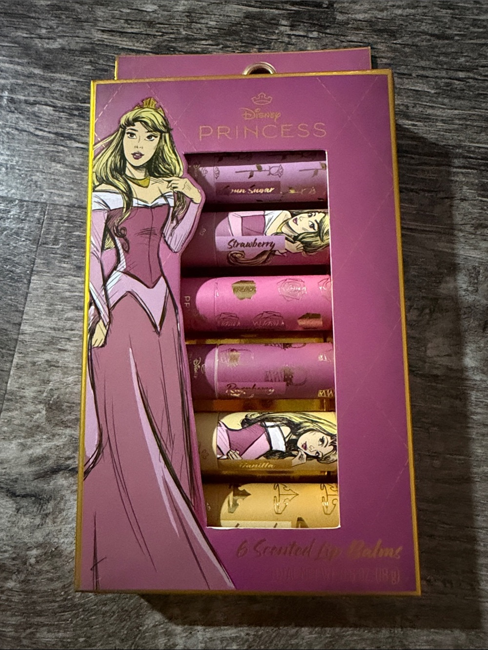 Disney Princess Aurora 6 Scented Lip Balms Set